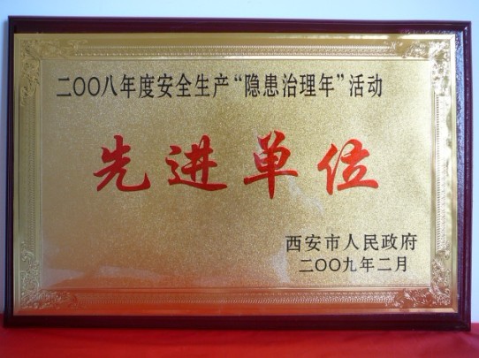 2009年2月，被西安市人民当驹炖为2008年度安全出产“隐患治理年”活动先进单元